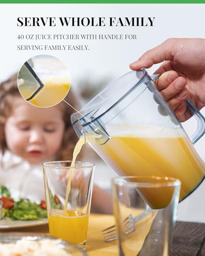 GDOR 1200W Juicer with Titanium Cut Disc, 3" Chute