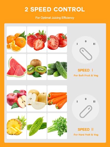 500W Juicer with Wide Mouth for Easy Juice Extraction