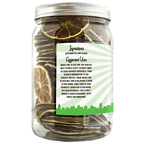 USA Grown Dried Lime Slices for Cocktails, 4oz