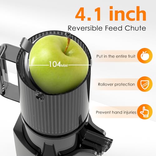 Large Caliber Slow Cold Press Juicer, High Juice Yield