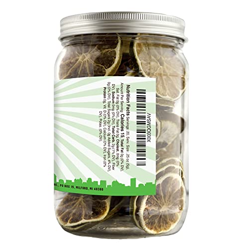 USA Grown Dried Lime Slices for Cocktails, 4oz