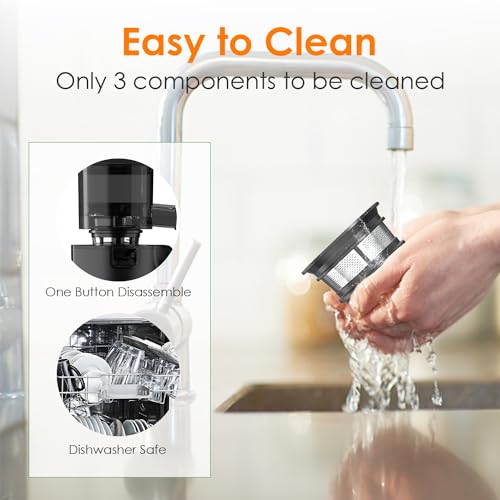 Large Caliber Slow Cold Press Juicer, High Juice Yield