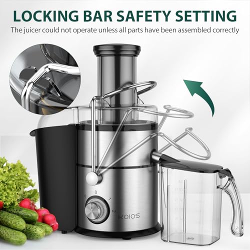 KOIOS 1300W Centrifugal Juicer with 3" Feed Chute