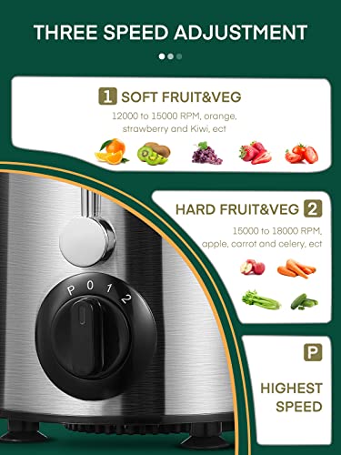 HOUSNAT Juicer Machine for Whole Fruits and Veggies