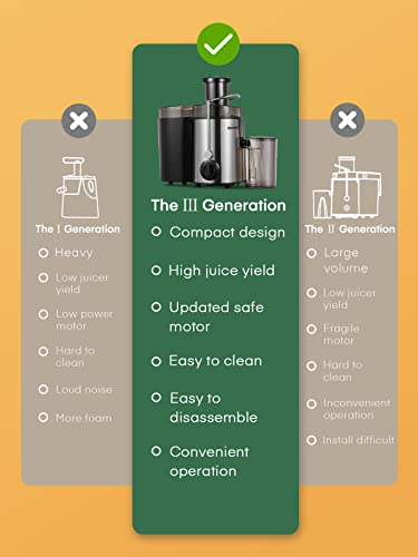 HOUSNAT Juicer Machine for Whole Fruits and Veggies