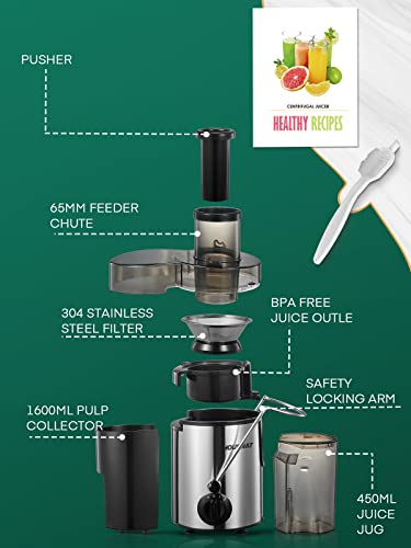 HOUSNAT Juicer Machine for Whole Fruits and Veggies