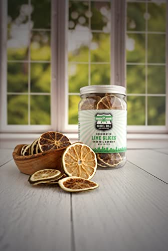 USA Grown Dried Lime Slices for Cocktails, 4oz