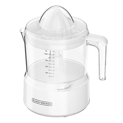 BLACK+DECKER 32oz Citrus Juicer, White, CJ650W, Compact