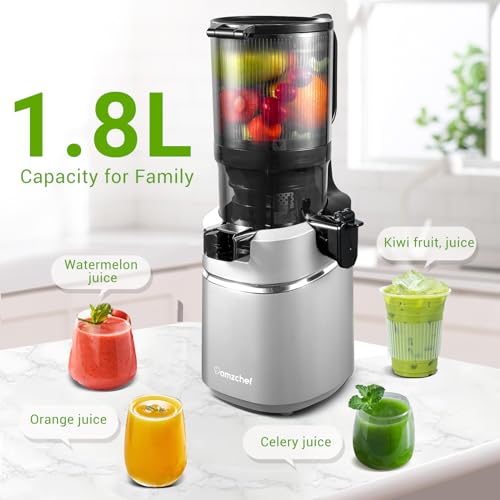 AMZCHEF Self-Feeding Masticating Juicer for Whole Fruits & Vegetables