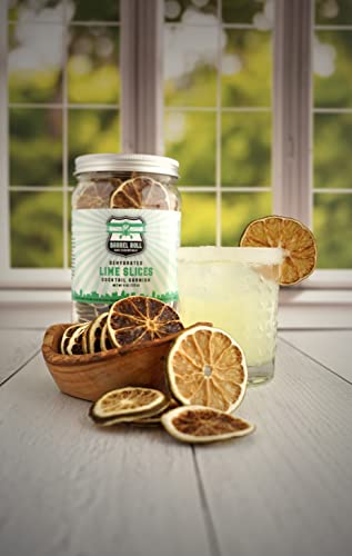 USA Grown Dried Lime Slices for Cocktails, 4oz
