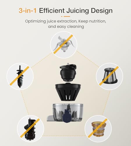 ZASMIRA Cold Press Juicer for Fruits and Vegetables