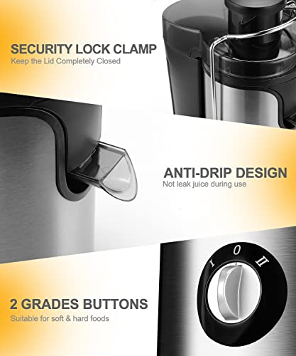 600W Juicer Machine with Wide Chute and 3 Speeds