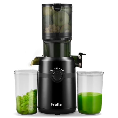 Fretta Slow Masticating Juicer with Large Feed Chute