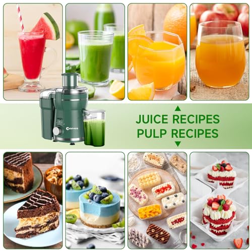 Green Juicer Machine with Wide 3" Feed Chute