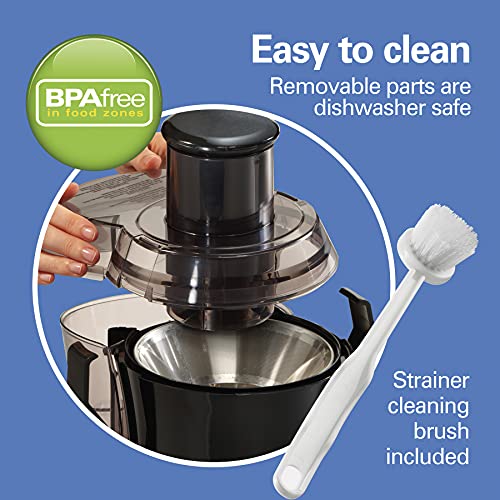 Hamilton Beach Juicer: Large Mouth, Easy Clean, BPA-Free