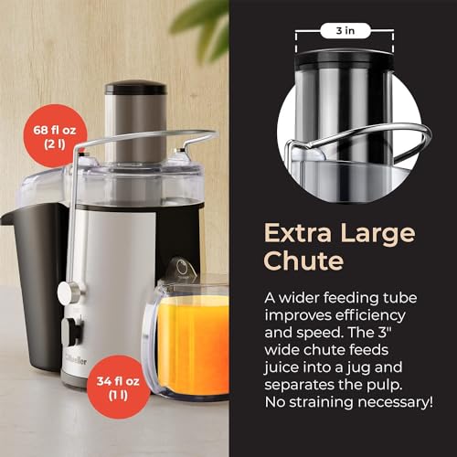 Mueller Ultra Power Juicer: Easy Clean, Wide Chute