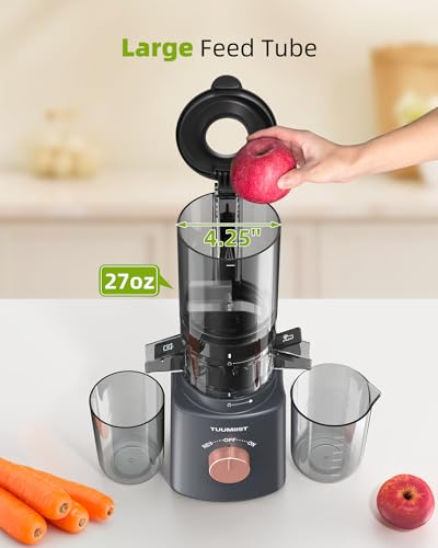 TUUMIIST Cold Press Juicer with Large Feed Chute