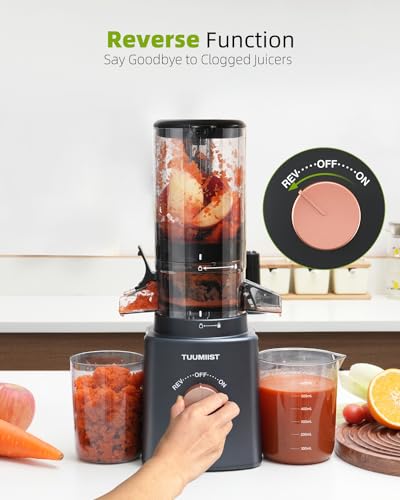 TUUMIIST Cold Press Juicer with Large Feed Chute