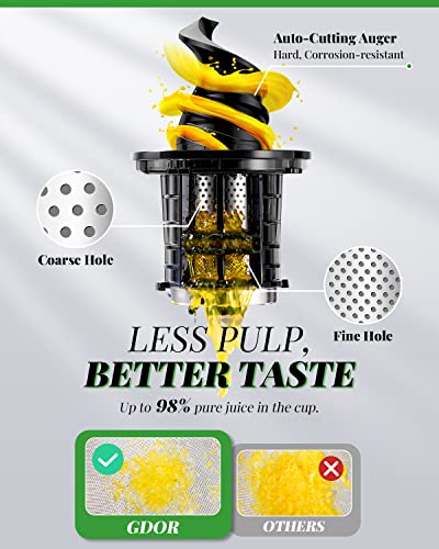 GDOR Cold Press Juicer Extractor, Powerful 150-Watt Motor