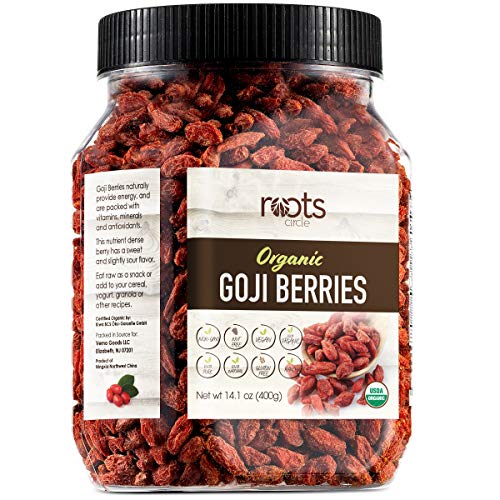 Roots Circle Organic Dried Goji Berries - 14.1oz Jar