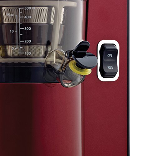 Omega VSJ843QR Masticating Juicer, Compact Cold Press, Red