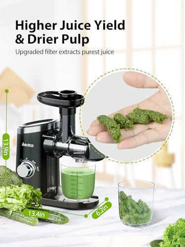 Aeitto Masticating Juicer with Triple Modes, Quiet Motor