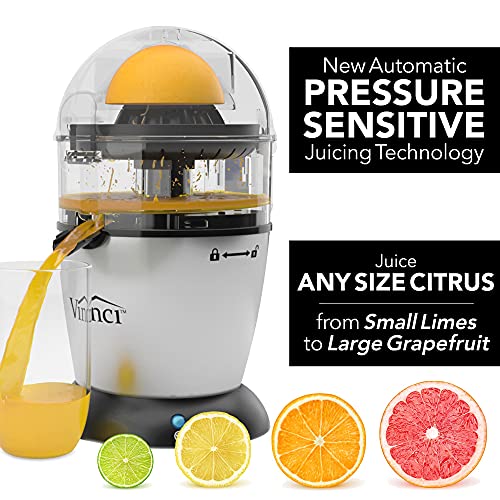 Vinci Hands Free Electric Citrus Juicer - Black/Stainless
