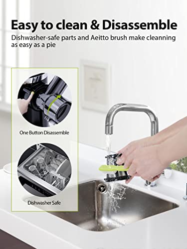 Aeitto Masticating Juicer with Triple Modes, Quiet Motor