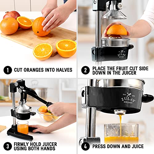 Zulay Kitchen Heavy-Duty Cast-Iron Orange Juice Squeezer