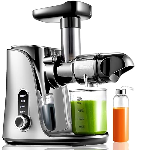 AMZCHEF Slow Masticating Juicer with Travel Bottles