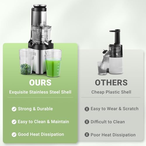 AMZCHEF Cold Press Juicer for Whole Fruits and Vegetables