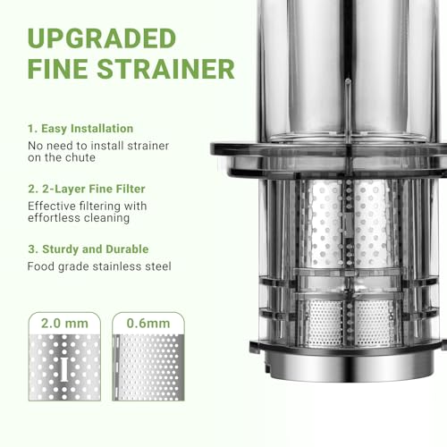 AMZCHEF Cold Press Juicer for Whole Fruits and Vegetables