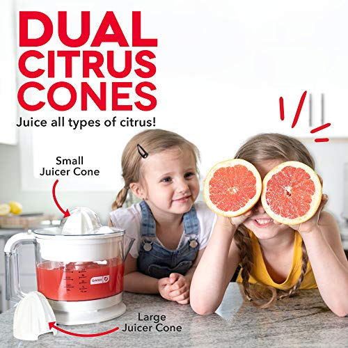 Compact Citrus Juicer for Healthy Fresh Juice - White