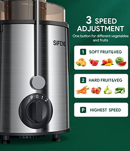 SiFENE Quick Juicer: Powerful, Easy-to-Clean Centrifugal Juicer