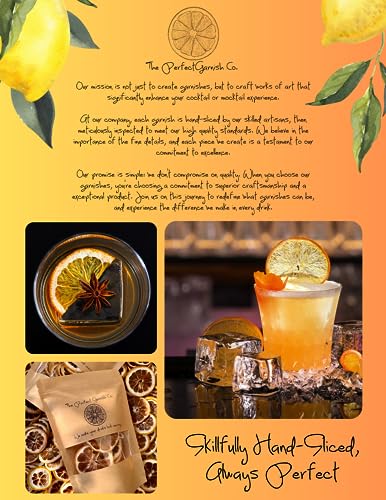 The Perfect Garnish Co. Dehydrated Orange Wheels - 30