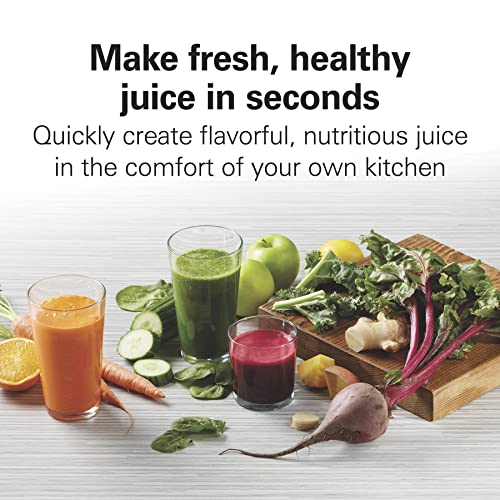 Hamilton Beach HealthSmart Juicer Machine, Compact, Fresh Produce Extractor