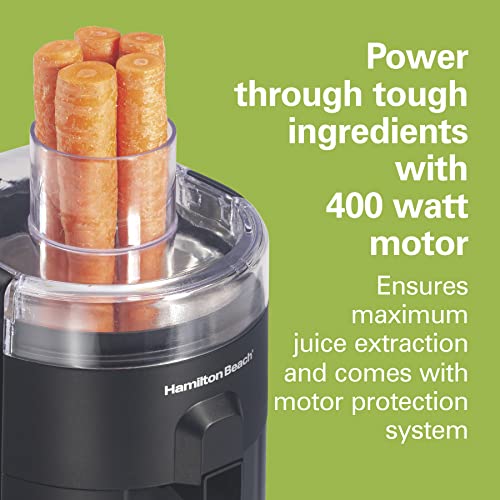 Hamilton Beach HealthSmart Juicer Machine, Compact, Fresh Produce Extractor