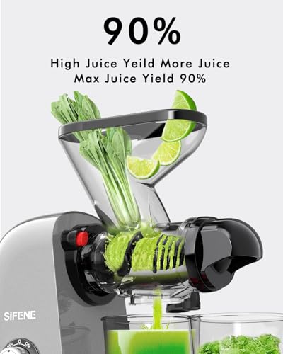 SiFENE Dual Feed Cold Press Juicer - Recipes Included