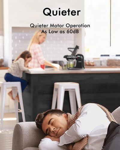 Compact SiFENE Cold Press Juicer, Masticating Vegetable/Fruit Squeezer