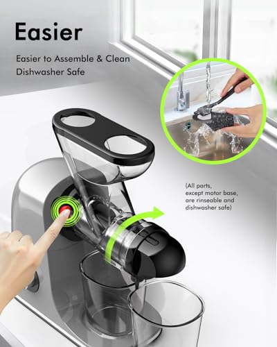 SiFENE Dual Feed Cold Press Juicer - Recipes Included