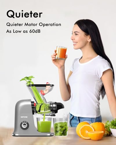 SiFENE Dual Feed Cold Press Juicer - Recipes Included