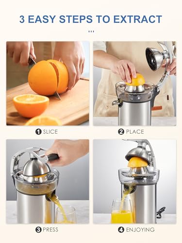 Electric Citrus Juicer Squeezer, BPA-Free, Easy to Clean