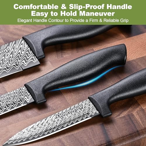 Gourmetop Damascus Stainless Steel Knife Set with Sheath