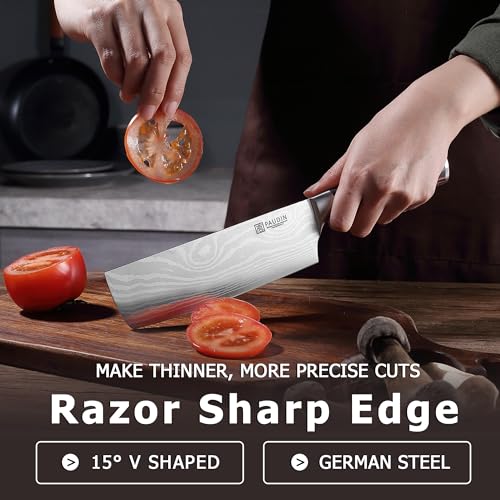 PAUDIN 7" Nakiri Knife - Razor Sharp, High Carbon Steel