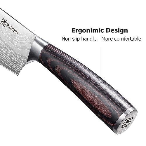 PAUDIN 7" Nakiri Knife - Razor Sharp, High Carbon Steel