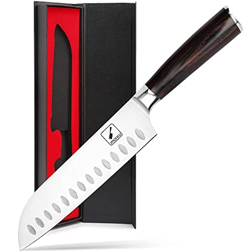 Japanese Santoku Chef Knife - Ultra Sharp 7 Inch