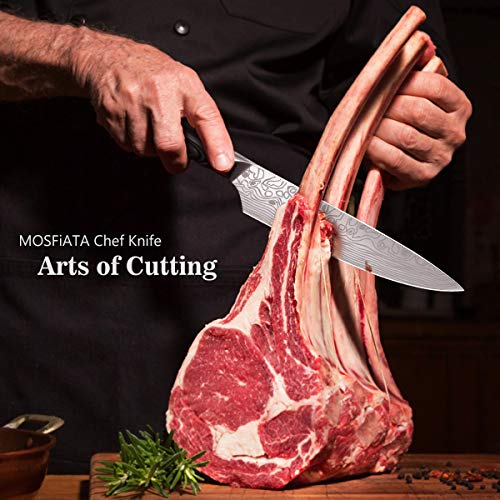 MOSFiATA 8" Professional Chef's Knife with Sharpener & Gift Box