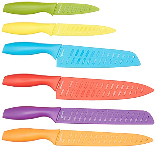Color-Coded 12-Piece Kitchen Knife Set, Multicolor