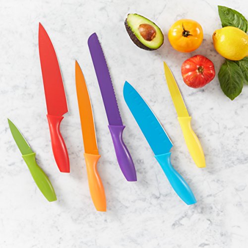 Color-Coded 12-Piece Kitchen Knife Set, Multicolor