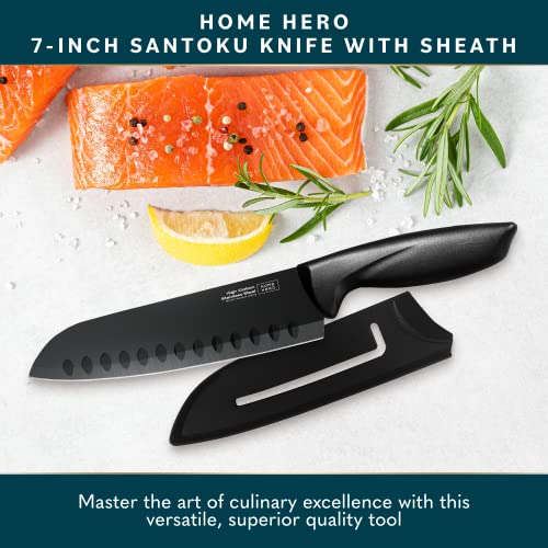 High Carbon Santoku Knife Set for Raw Food Prep